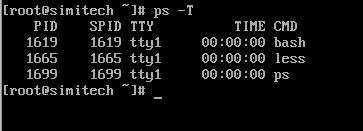 linux command ps -T