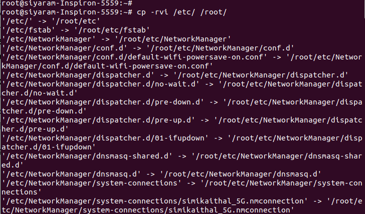 Copy File in linux with Verbose Option