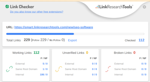 Backlink Checker by LRT SEO Chrome Extensions