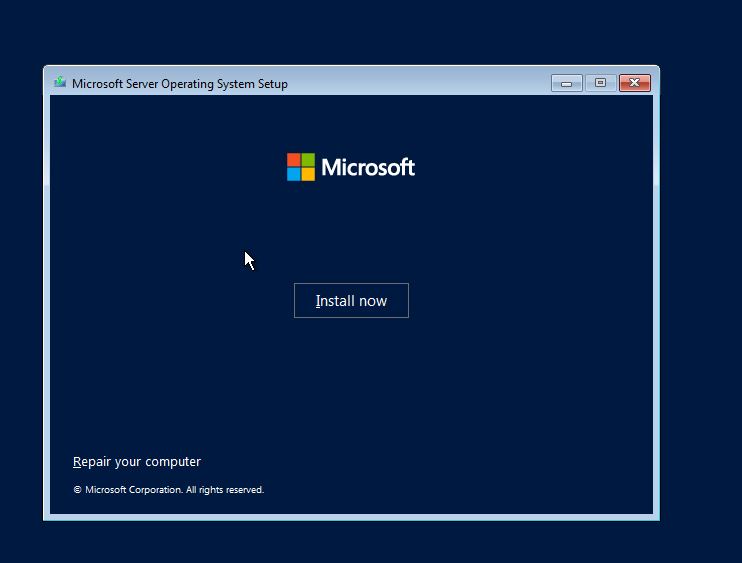 start windows server 2022