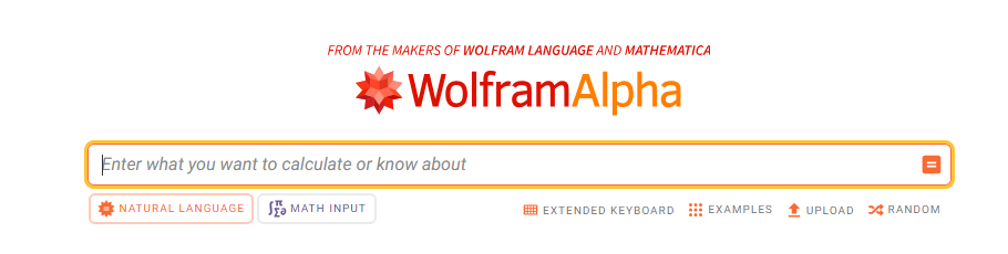 Wolframalpha search engine